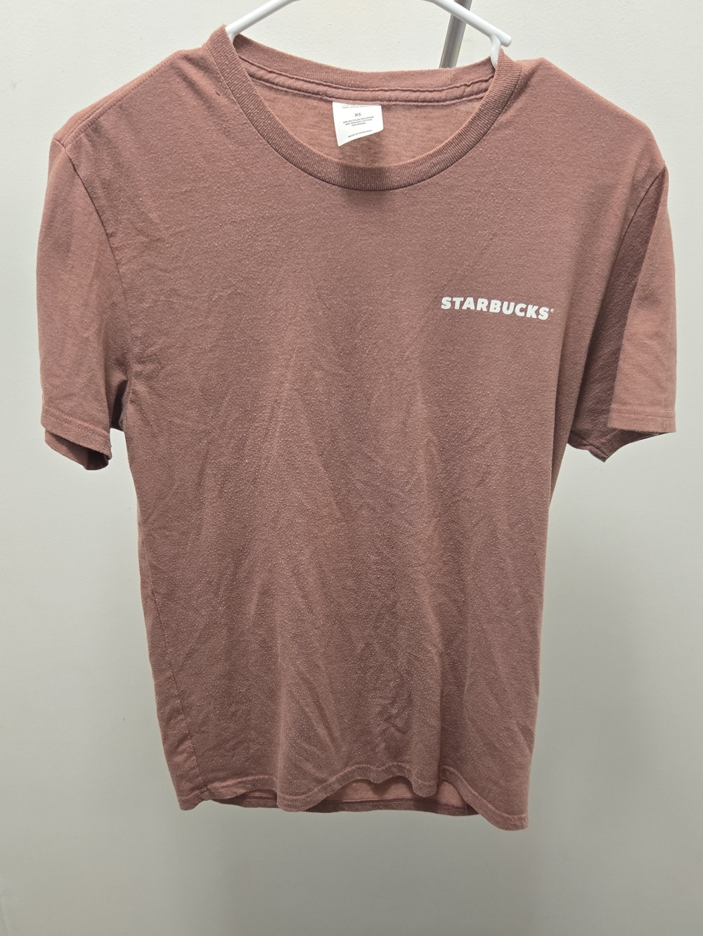 Starbucks Womens Rose Brown Logo Short Sleeve Tee